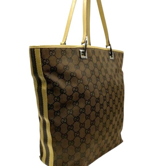 Gucci Monogram Brown, Black and Tan Tote Bag - Picture 6 of 14
